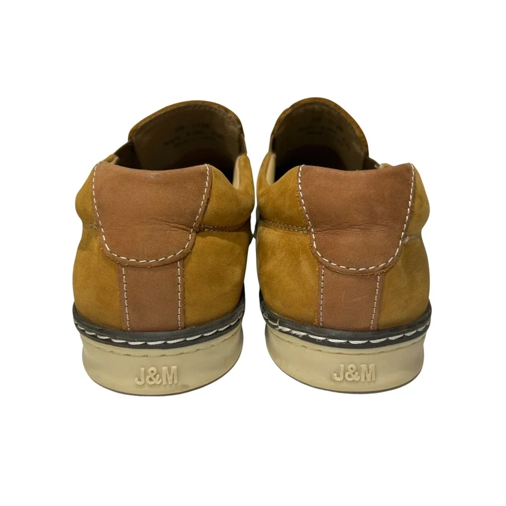 Johnston & Murphy Boys Tan Nubuck Leather Slip On Loafers Size 5.5M 28-3726‎